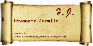 Hovanecz Jarmila névjegykártya